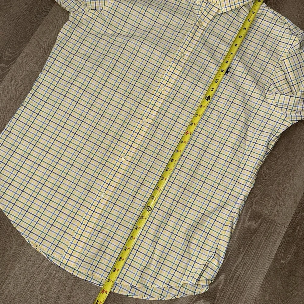 Polo Ralph Lauren Performance Long Sleeve Button Down Men's XL Slim Yellow Plaid